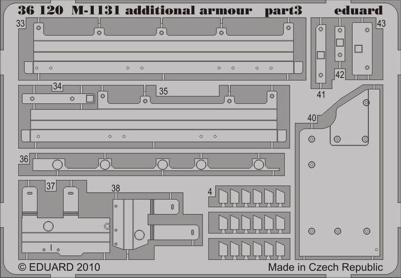 Eduard 36120 M-1131 additional armor 1/35 Trumpeter – immagine 3