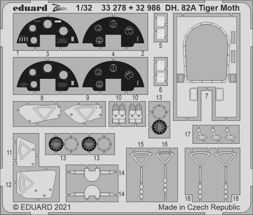 Eduard 33278 DH. 82A Tiger Moth ICM 1/32