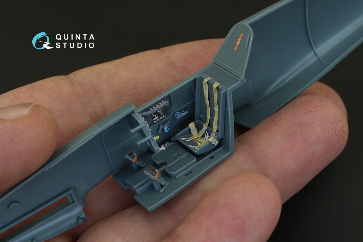 Quinta Studio QD48083 Bf 109F-2/F-4 3D-Printed &amp;amp; colored Interior on decal paper (for Eduard kit) 1/48 – obrázek 6
