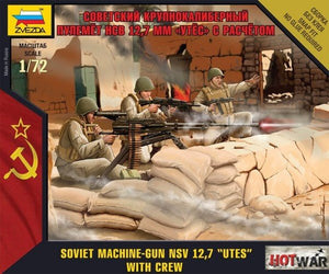 Zvezda 7411 Soviet Machine-Gun NSV 12.7 UTES with crew 1/72