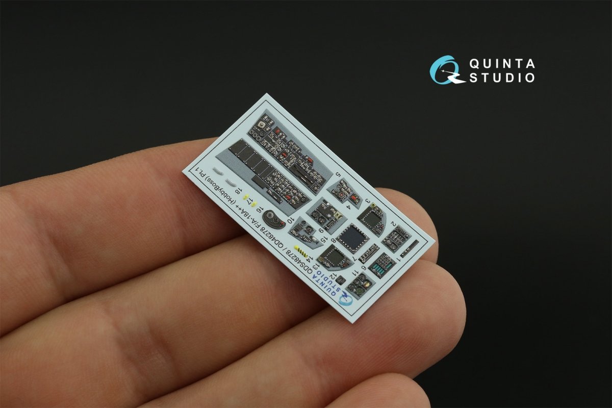 Quinta Studio QDS-48278 F/A-18А++ 3D-Printed &amp;amp; colored Interior on decal paper (HobbyBoss)(Small version) 1/48 – image 5