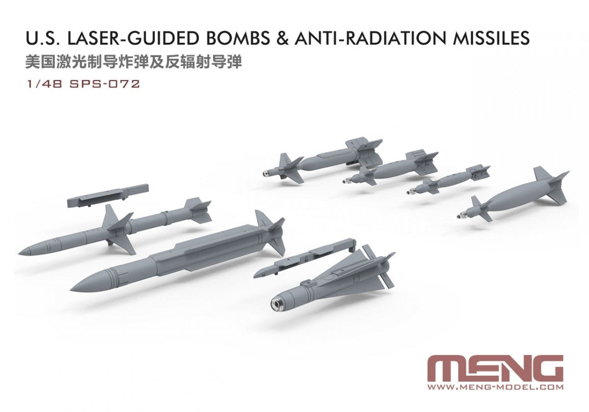 Meng Model SPS-072 US Laser Guided Bombs &amp;amp; Anti-Radiation Missiles 1/48 – Bild 2