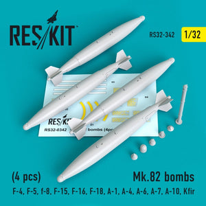 RESKIT RS32-0342 MK.82 BOMBS (4PCS) 1/32
