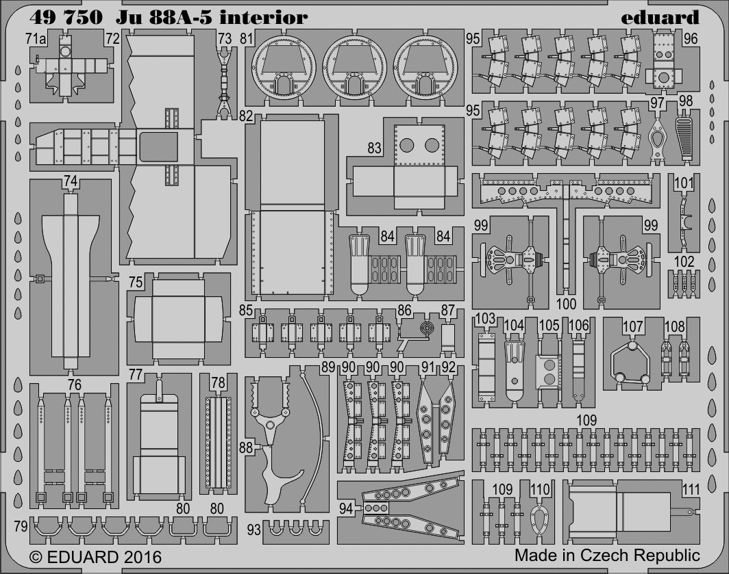 Eduard 49750 Ju 88A-5 interior ICM 1/48 – image 2
