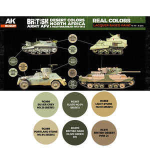 AK Interactive RCS127 British Army AFV Desert Colors. North Africa and Mediterranean 1940-1943 6x17ml – obrázek 2
