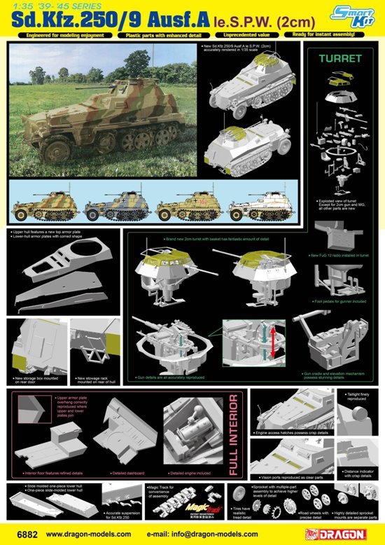 Dragon 6882 Sd.Kfz.250/9 Ausf.A le.SPW (2cm) (1/35)