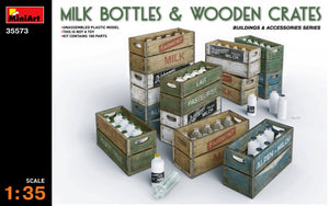Miniart 35573 MILK BOTTLES &amp;amp; WOODEN CRATES (1/35)