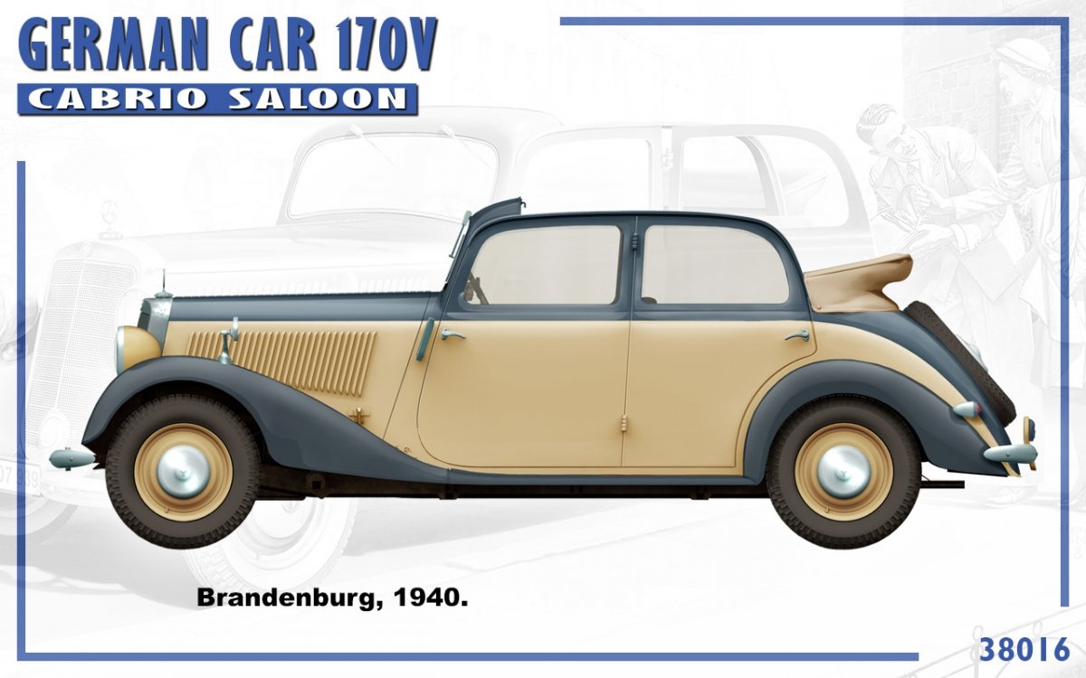 MiniArt 38016 GERMAN CAR 170V CONVERTIBLE SALOON 1/35 – imagen 5