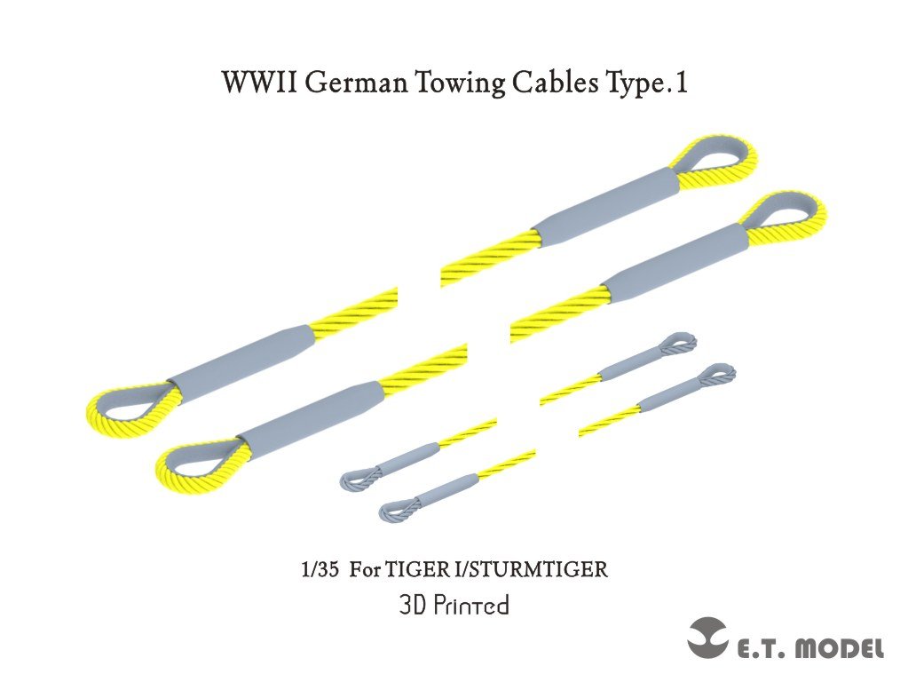 ET Model P35-237 WWII German Towing Cables Type.1 (3D Printed) 1/35