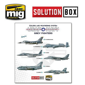 AMMO of Mig Jimenez 7709 USAF NAVY GRAY FIGHTERS SOLUTION BOX – imagen 3