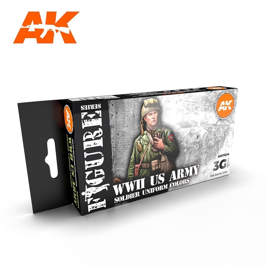 AK Interactive AK11634 Couleurs d'uniforme de soldat de l'armée américaine de la Seconde Guerre mondiale
