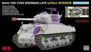 Rye Field Model 5135 M4A3 76W VVSS Sherman Late Standart Version Full Interior 1/35 – image 2