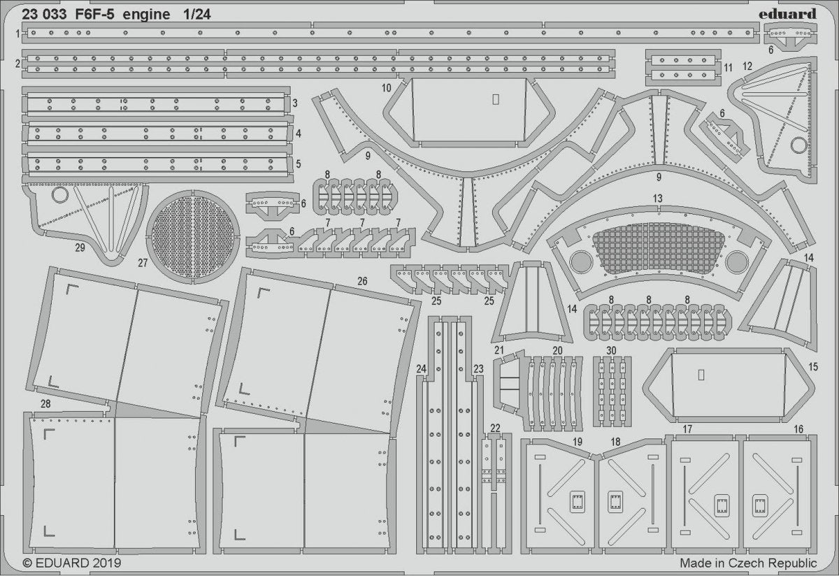 Eduard 23033 F6F-5 engine AIRFIX 1/24