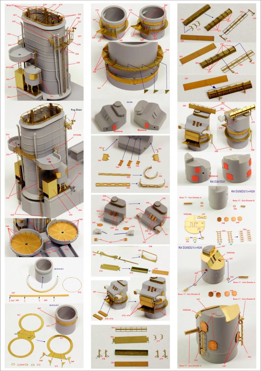 Pontos 23007F1 HMS RODNEY 1942 Detail Up Set 1/200 – image 15