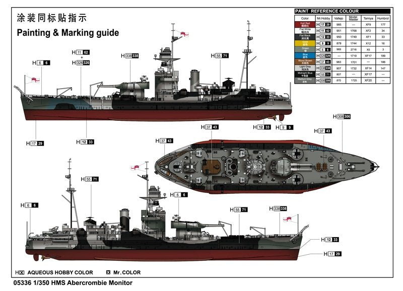 Trumpeter 05336 HMS Abercrombie Monitor 1/350 – imagen 3