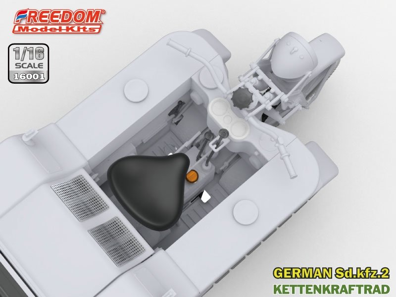 Freedom 16001 Sd.Kfz. 2 Kettenkraftrad Type HK 101 1/16 – immagine 12