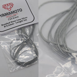 Yamamoto YMPTUN64 Braided Hose Line Silver 0.4mm 2m 1/24