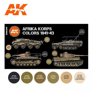 AK Interactive AK11652 3G AFRIKA KORPS COLORS 1941-1943 6x17 ml – obrázek 2