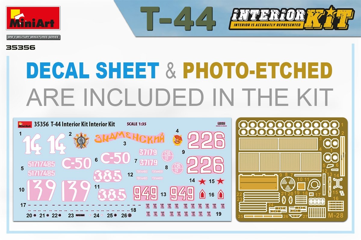 MiniArt 35356 T-44 INTERIOR KIT 1/35 – obrázek 2