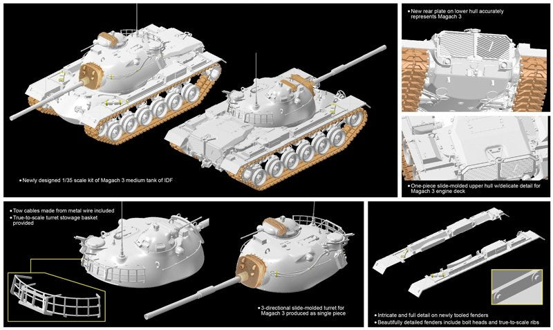 Dragon 3567 IDF Magach 3 1/35 – obrázek 3