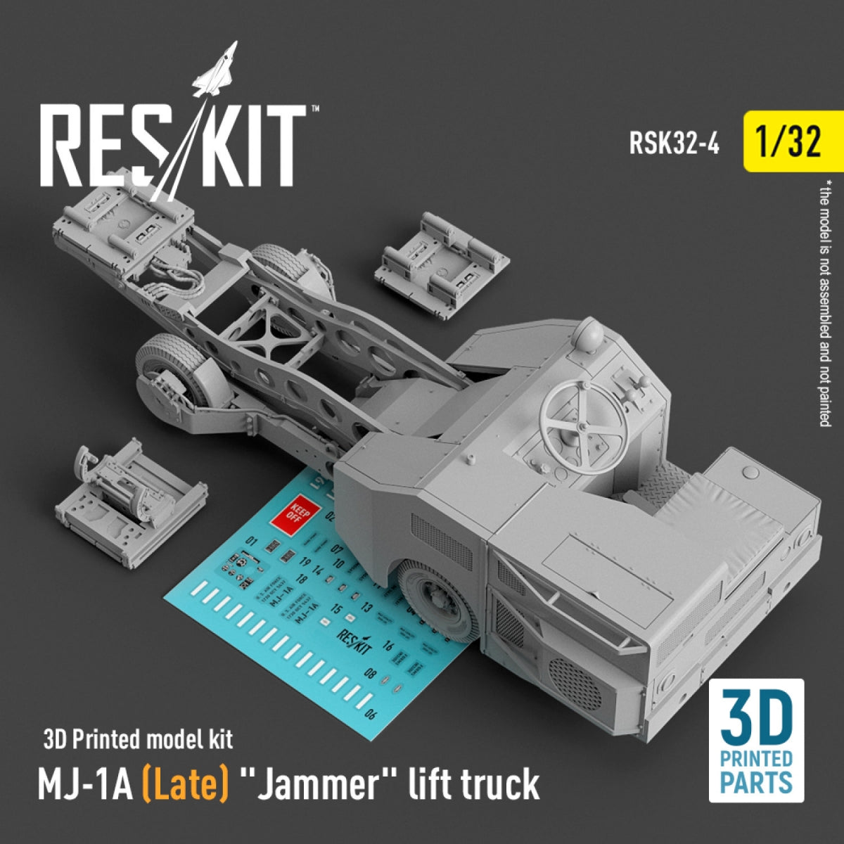 RESKIT RSK32-0004 MJ-1A (Late) "Jammer" lift truck (3D Printed model kit) 1/32
