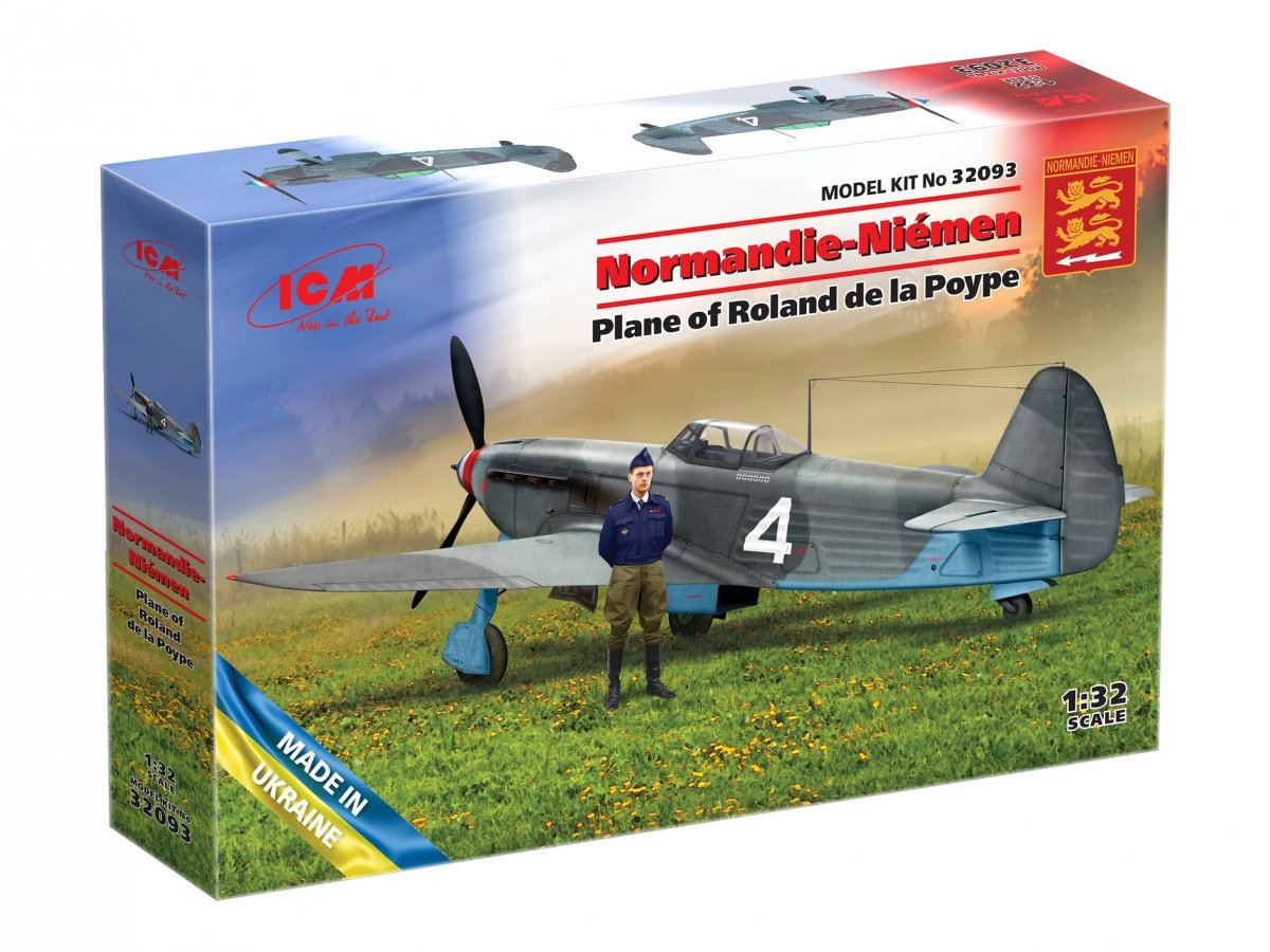 ICM 32093 Normandie-Niémen. Plane of Roland de la Poype (Yak-9T with Roland de la Poype figure) 1/32 – image 2