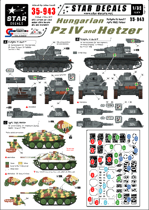 Star Decals 35-943 Hungarian PzKpfw IV and Hetzer 1/35