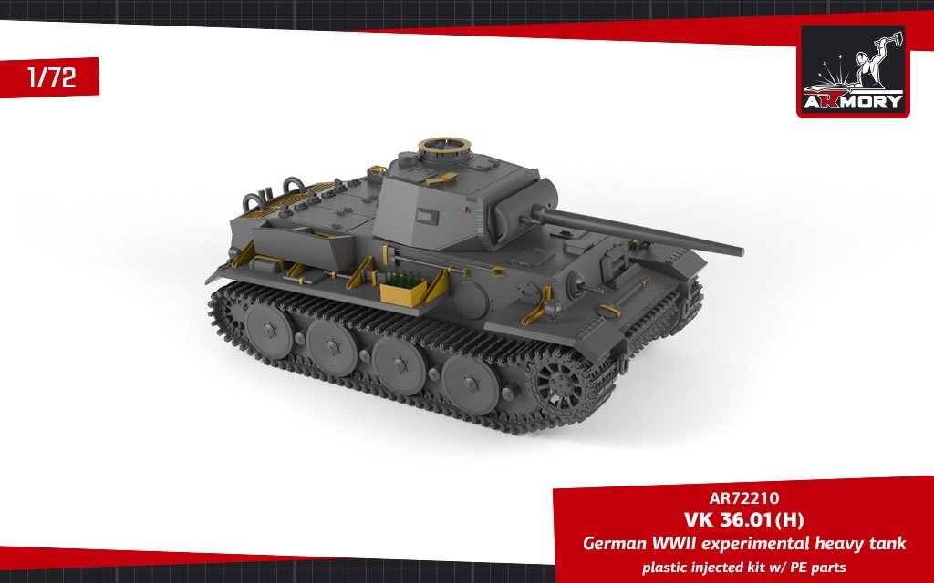 Armory Models 72210 VK 36.01(H) German WWII Experimental Heavy Tank 1/72 – image 9