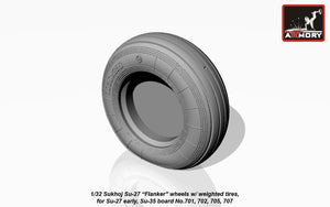 Armory Models AW32004b Sukhoj Su-27 Flanker early wheels w/ weighted tires 1/32 – Bild 4