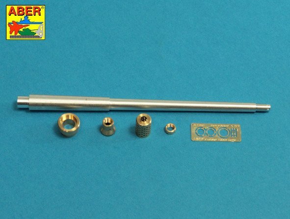 Aber 35l-232 10.5cm KwK L/70 barrel with perforated muzzle brake for German Pz.Kpfw. VII Lowe or VK 7201(K) 1/35