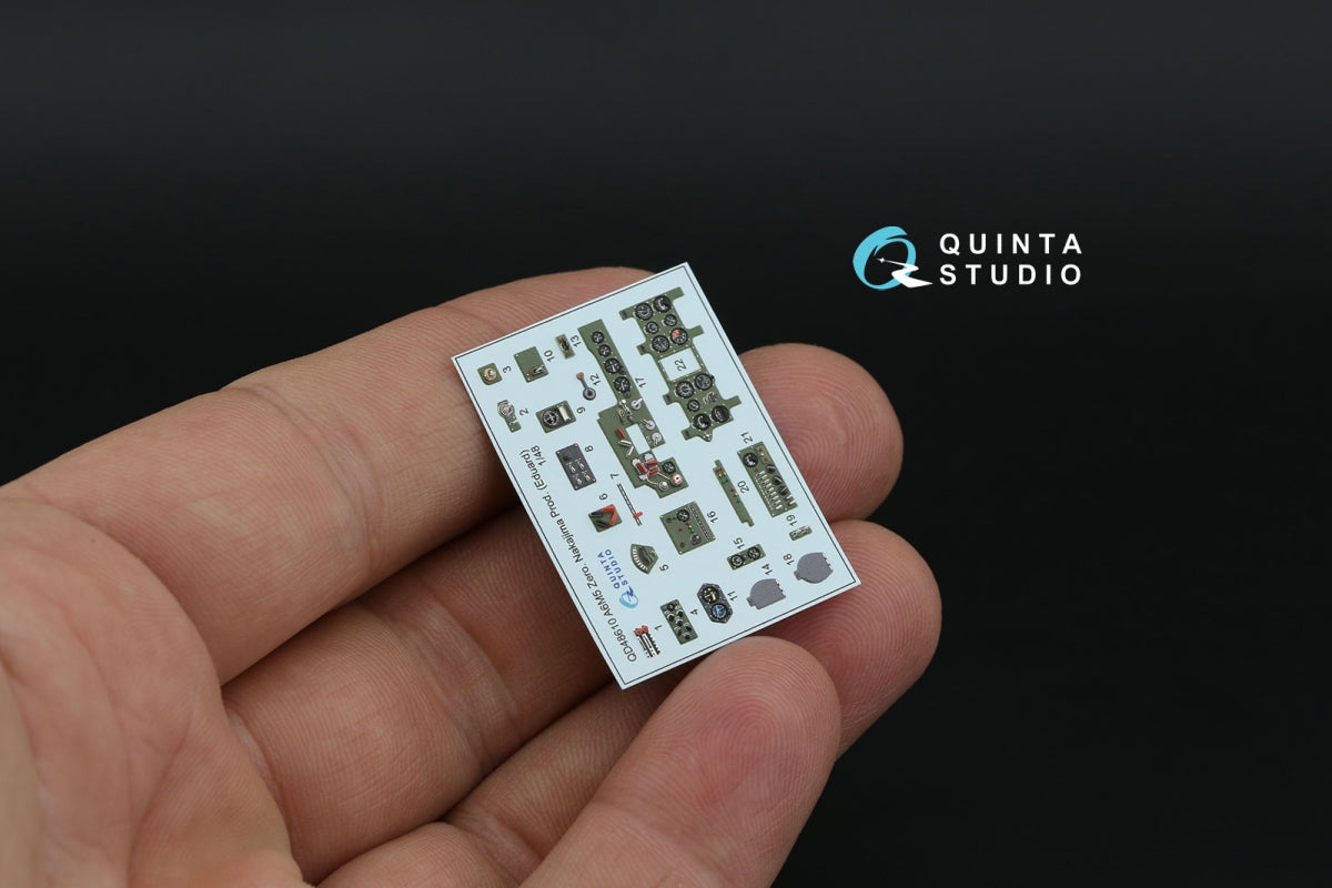 Quinta Studio QD48610 A6M5 Zero (Nakajima Production) 3D-Printed &amp;amp; colored Interior on decal paper (Eduard) 1/48 – image 9