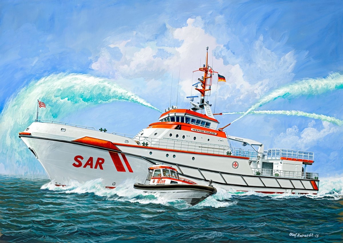 Revell 05198 Search &amp;amp; Rescue Vessel HERMANN MARWEDE Platinum Edition 1/72 – obrázek 2