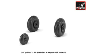 Armory Models AW48035 Iljushin IL-2 Bark late type wheels w/ weighted tires 1/48 – image 4