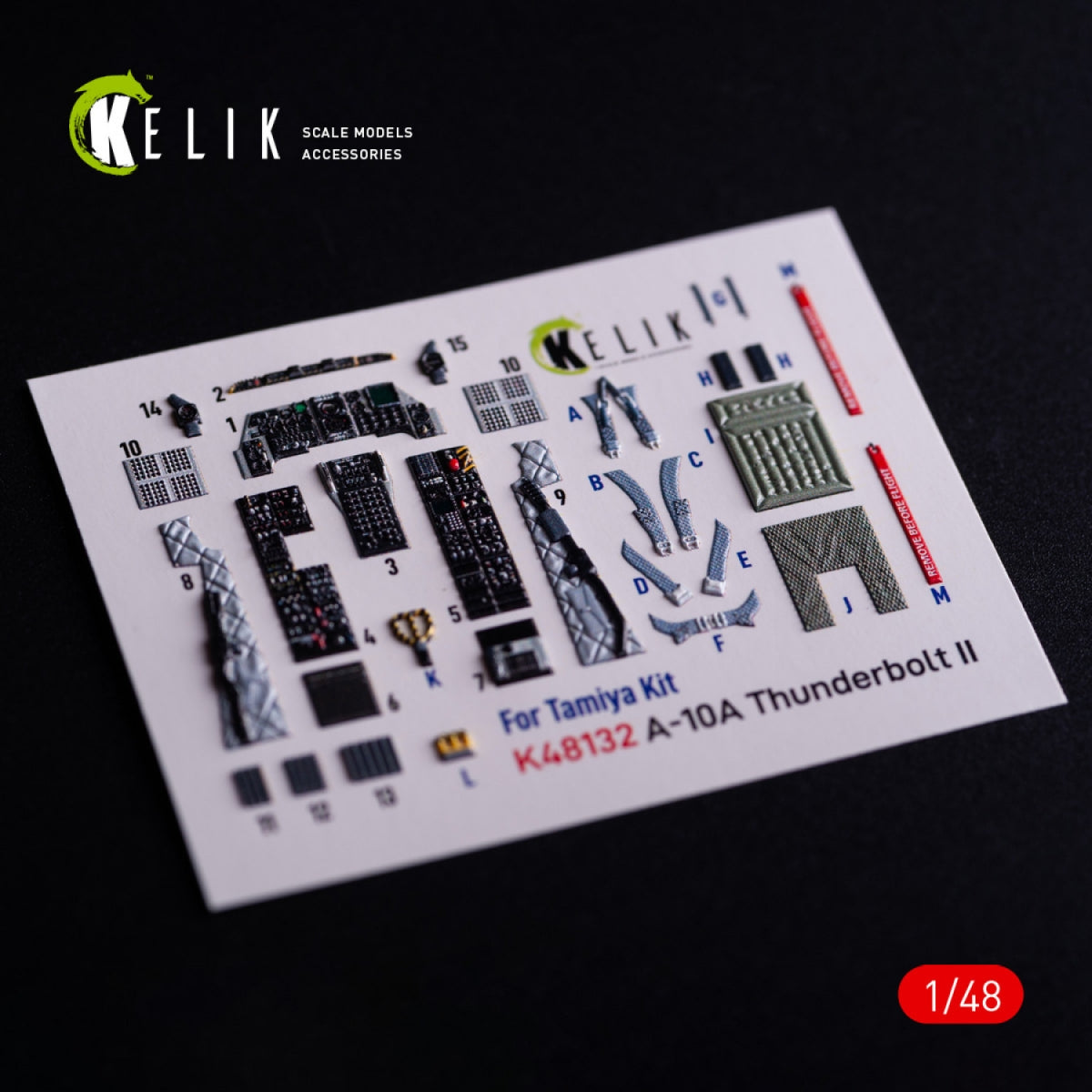 Kelik K48132 A-10A - interior 3D decals for Tamiya kit 1/48