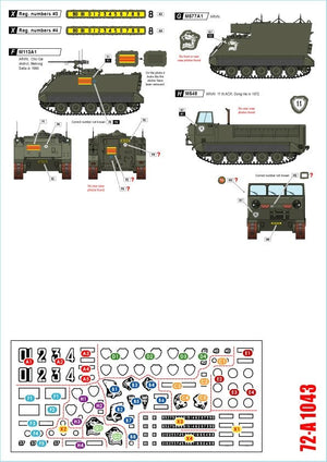 Star Decals 72-A1043 Vietnam 2. M113A1, M113 w recoilless gun, M132 Zippo, M548 ammo carrier, M577 1/72 – image 2