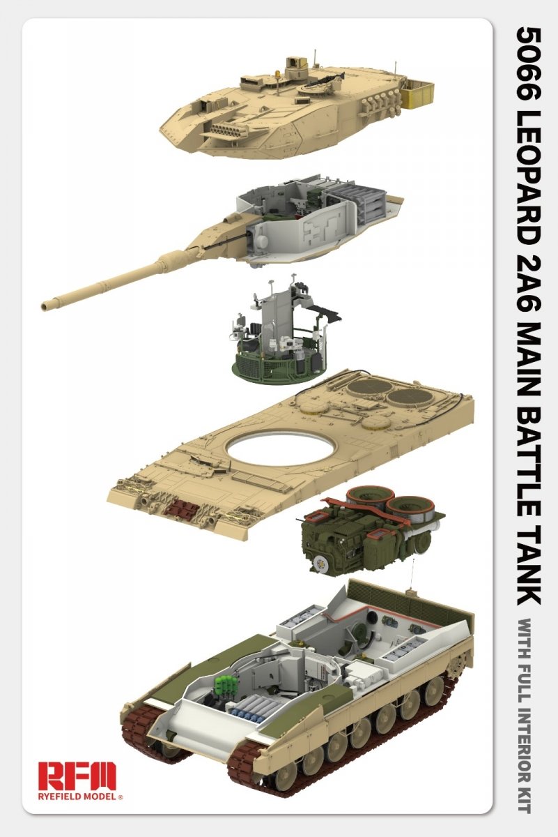 Rye Field Model 5066 Leopard 2 A6 - FULL INITERIOR 1/35 – obrázek 6