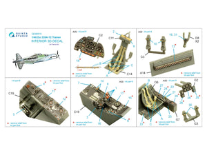 Quinta Studio QD48515 Do 335A-12 Trainer 3D-Printed &amp;amp; colored Interior on decal paper (Tamiya) 1/48 – Bild 2