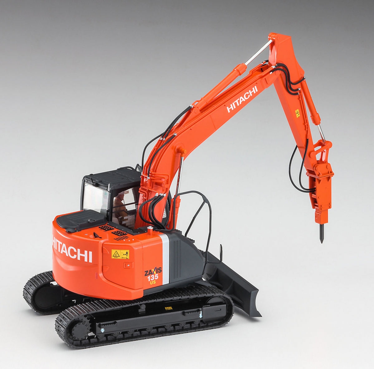 Hasegawa 66109 HITACHI CONSTRUCTION MACHINERY EXCAVATOR ZAXIS 135US HYDRAULIC BREAKER 1/35 – image 3