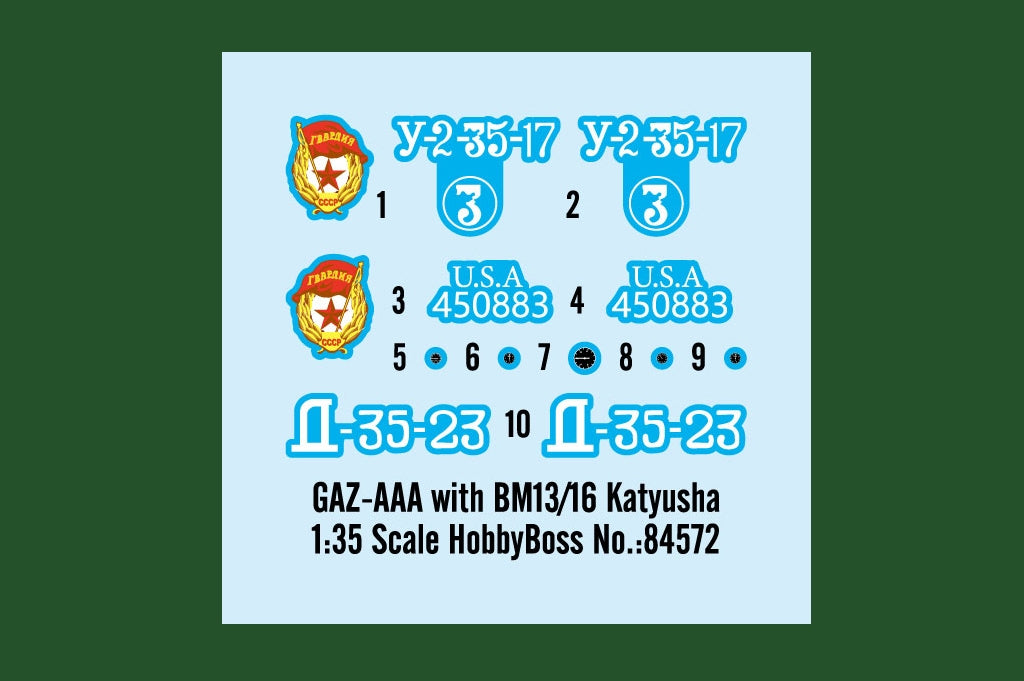 Hobby Boss 84572 GAZ-AAA with BM13/16 Katyusha 1/35 – obrázek 20