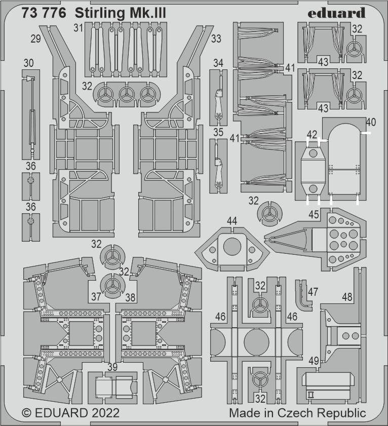 Eduard BIG72172 Stirling Mk. III ADVANCED ITALERI 1/72 – imagen 7