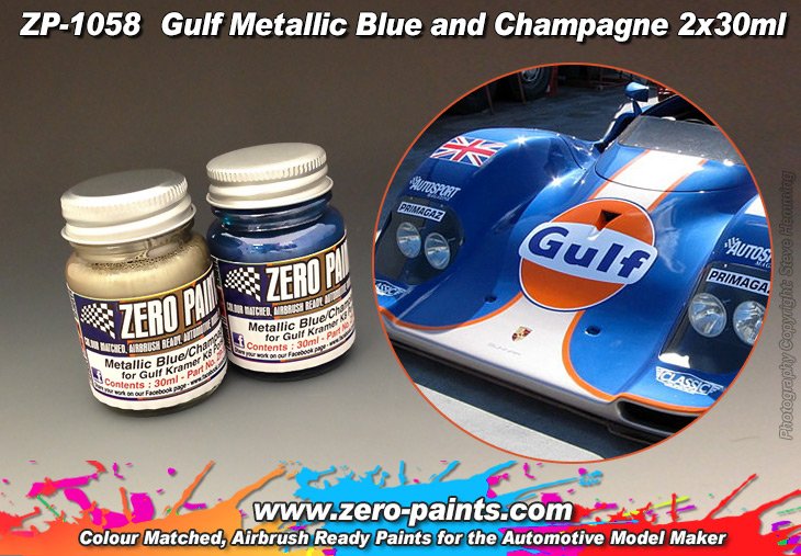 Zero Paints ZP-1058 Gulf Metallic Blue and Champagne Paint Set 2x30ml – Bild 3