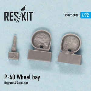 RESKIT RSU72-0002 P-40 D,EF,K,M,N Wheel bay for Special Hobby, Academy, Hasegawa, Sword, Az-models 1/72