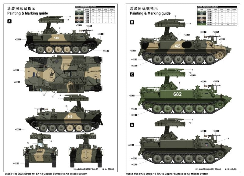 Trumpeter 05554 9K35 Strela-10 SA-13 Gopher Surface-to-Air Missile System 1/35 – Bild 2