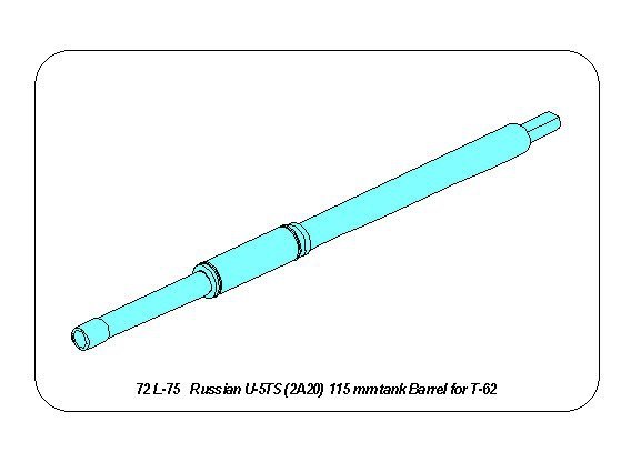 Aber 72L-75 U-5TS(2A20) 115mm barrel for Russian T6 tank 1/72 – Bild 10