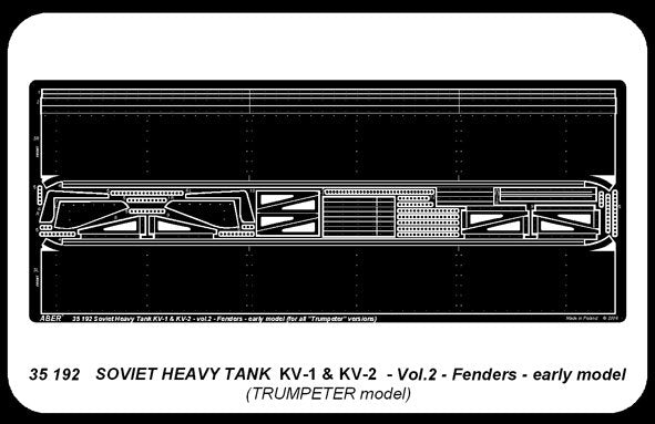 Aber 35192 Russian heavy tank KV-1, KV-2 - vol. 2 - additional set - fenders, early model 1/35 – image 4