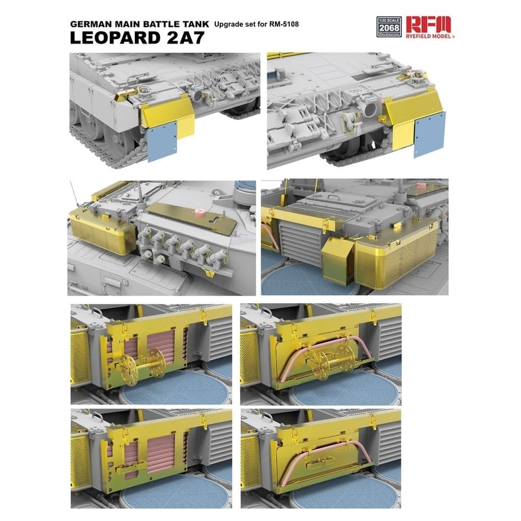 Rye Field Model 2068 Upgrade set German Main Battle Tank Leopard 2 A7 for RFM 5108 1/35 – Bild 3