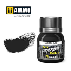 Ammo of Mig 0653 DRYBRUSH Black Brown 40ml