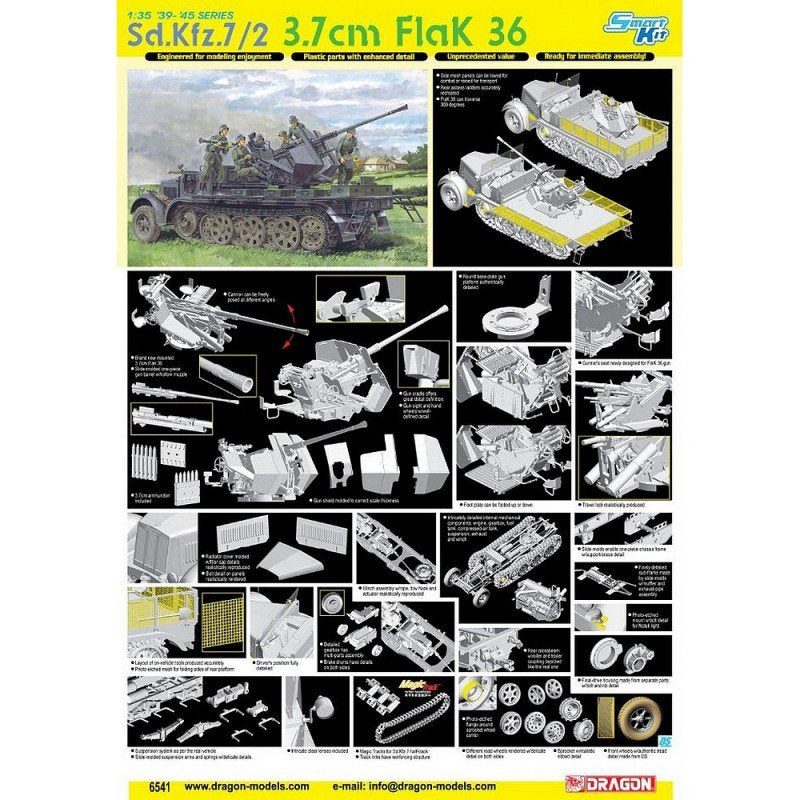 Dragon 6541 Sd.Kfz.7/2 3,7 cm FlaK 36 (1/35)