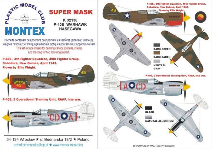 Montex K32138 P-40E (USAAF &amp;amp; Australia) 1/32