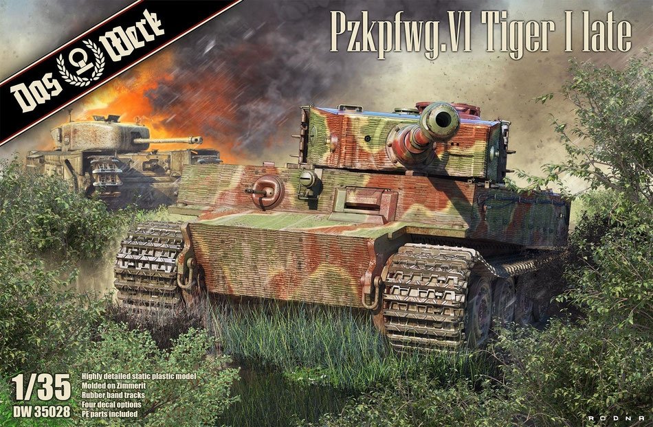 Das Werk DW35028 Pzkpfwg.VI Tiger I late (Dragon Model) 1/35